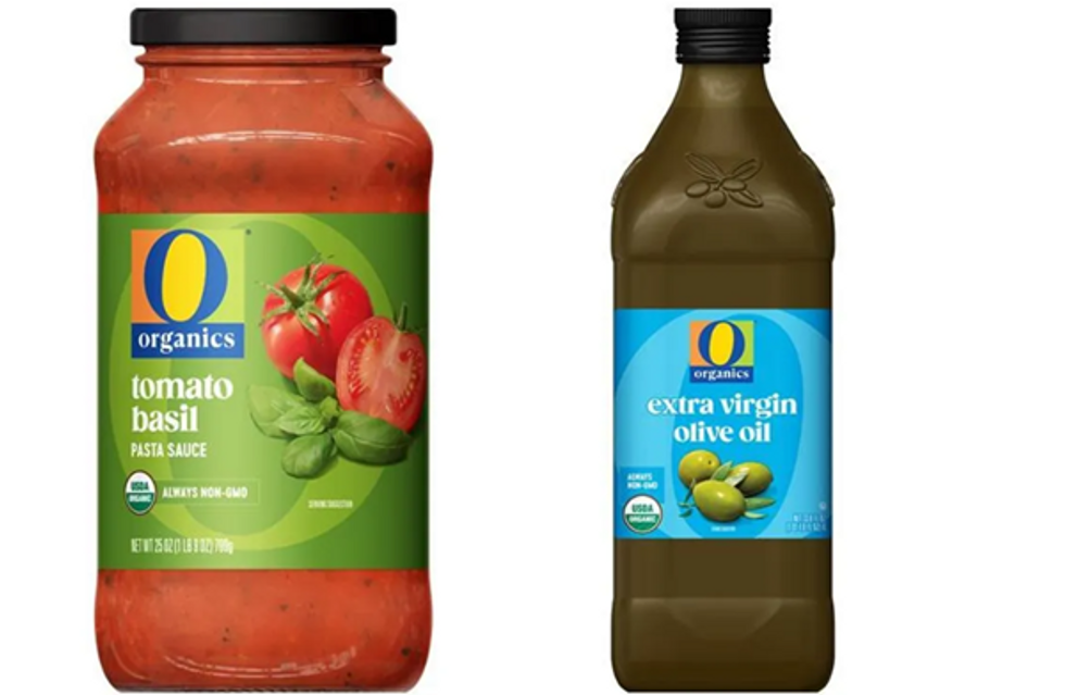 o produkty organiczne, sos pomidorowo-bazyliowy do makaronu, oliwa z oliwek
