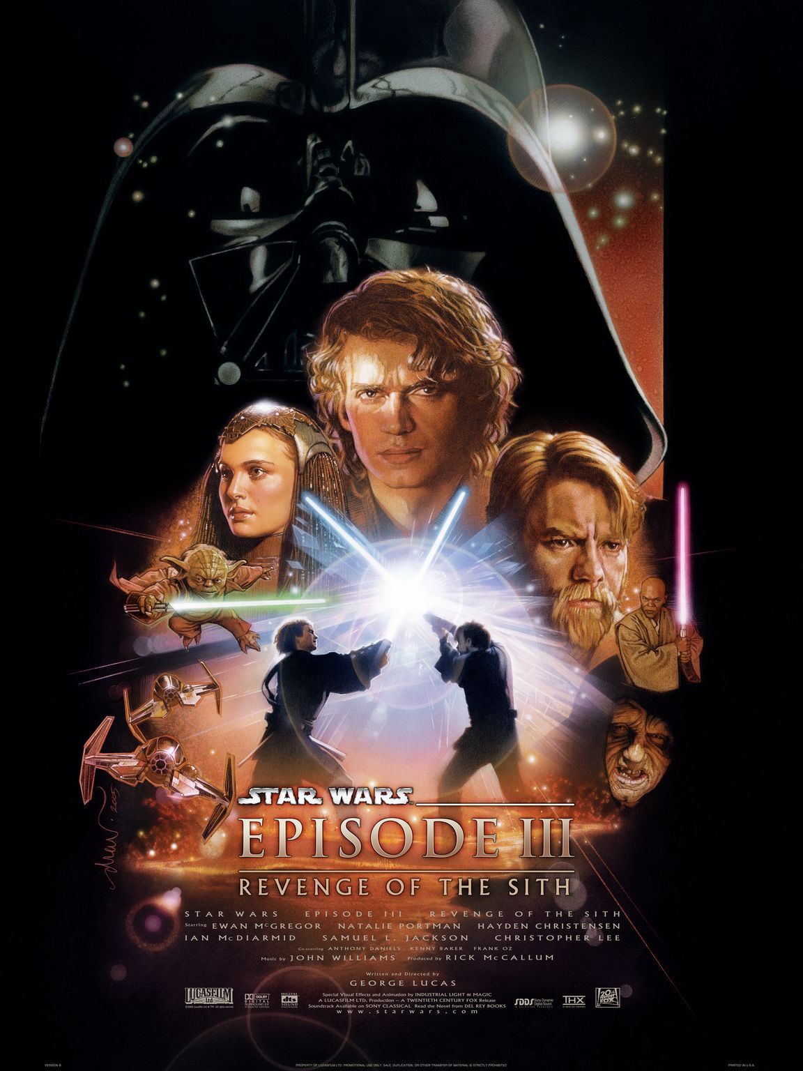Plakat filmowy Gwiezdne Wojny, część III - Zemsta Sithów
