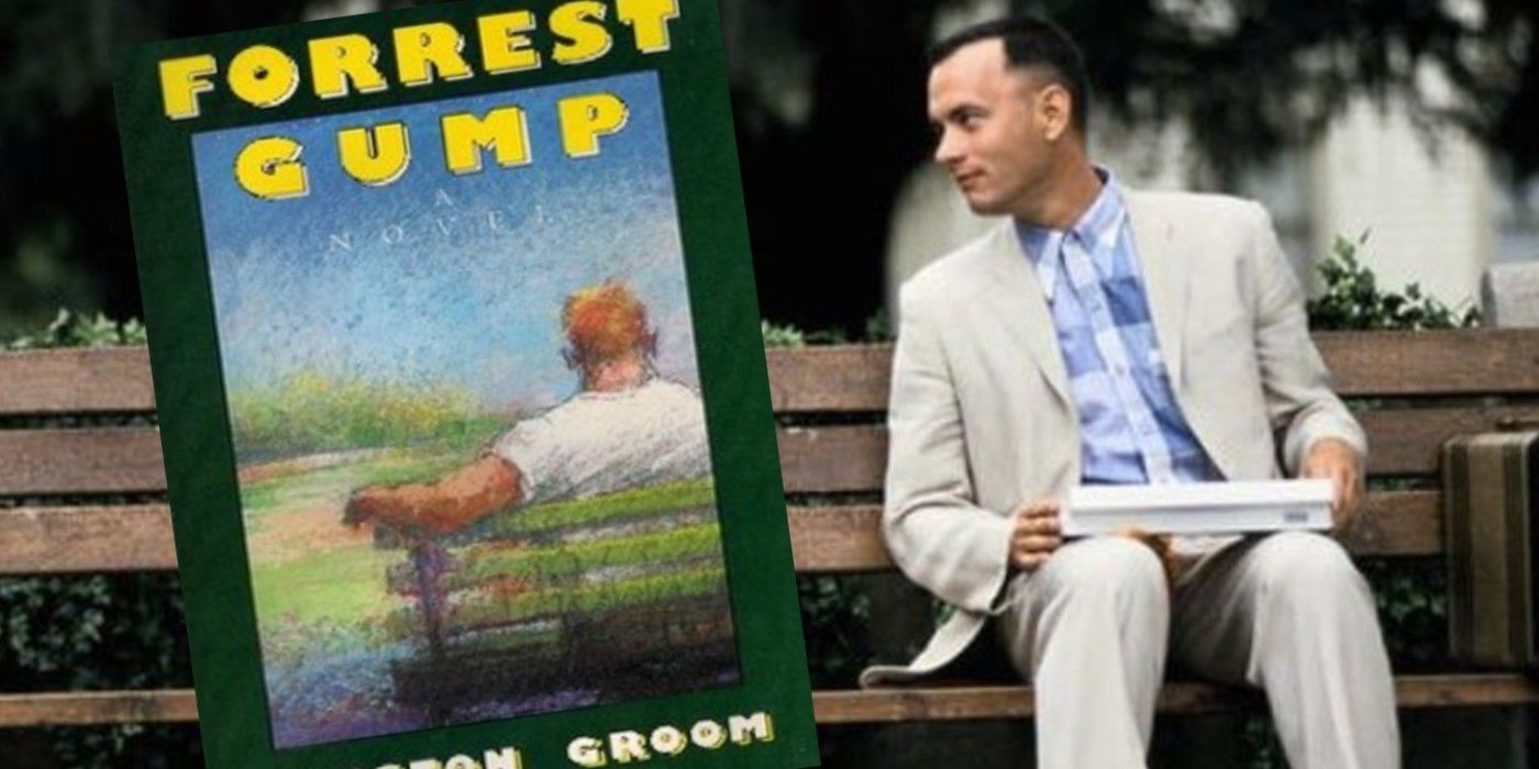 Podział obrazu okładki książki Forresta Gumpa i Toma Hanksa w filmie