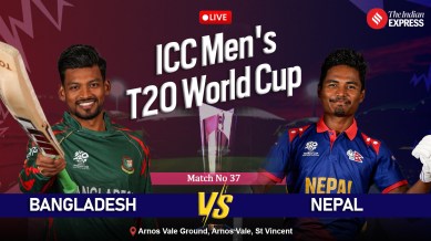 Wyniki na żywo BAN vs NEP, dzisiejszy mecz Pucharu Świata T20: Aktualizacje na żywo Bangladeszu i Nepalu w Kingstown.