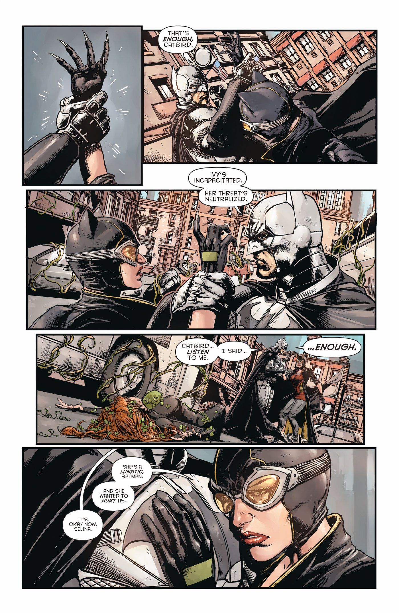 Catbird i Batman wspólnie walczą z przestępczością