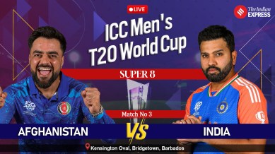 Wyniki na żywo IND vs AFG, dzisiejszy mecz Pucharu Świata T20: Uzyskaj aktualizacje na żywo między Indiami a Afganistanem w Kensington Oval w Bridgetown na Barbadosie.