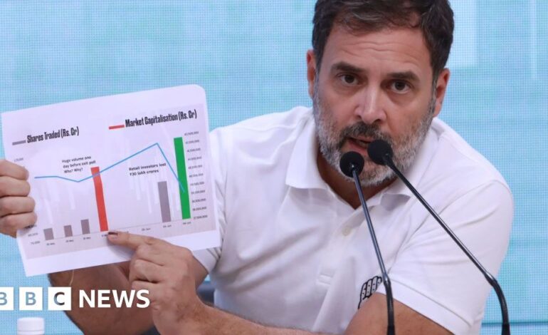 Rahul Gandhi: Lider Kongresu Indii oskarża Modiego o oszustwo giełdowe