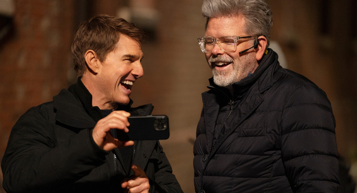 Tom Cruise i reżyser Christopher McQuarrie na planie Mission: Impossible - Dead Reckoning Part One (2023)