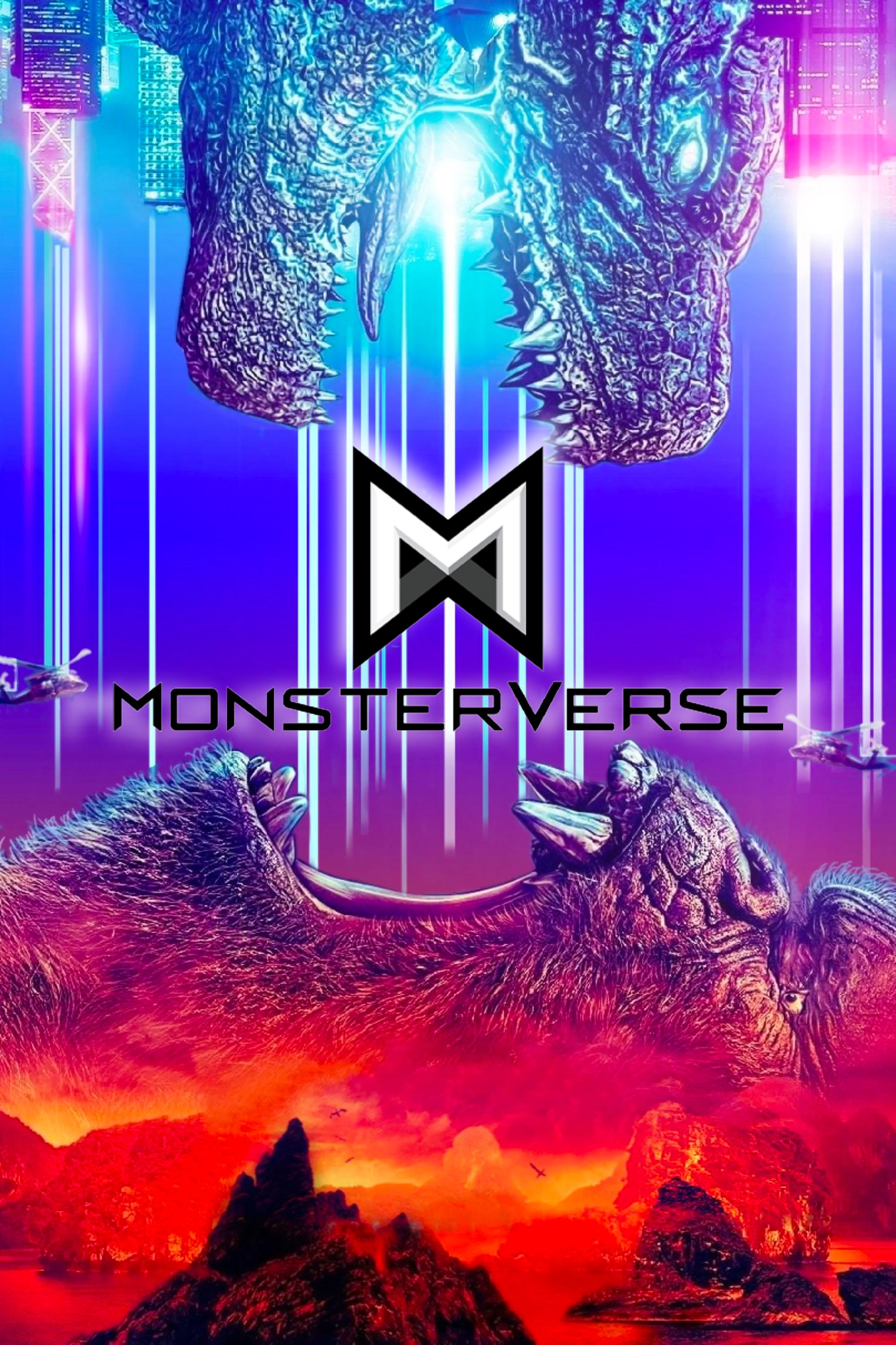 Plakat z serii Godzilla i Kong w Monsterverse