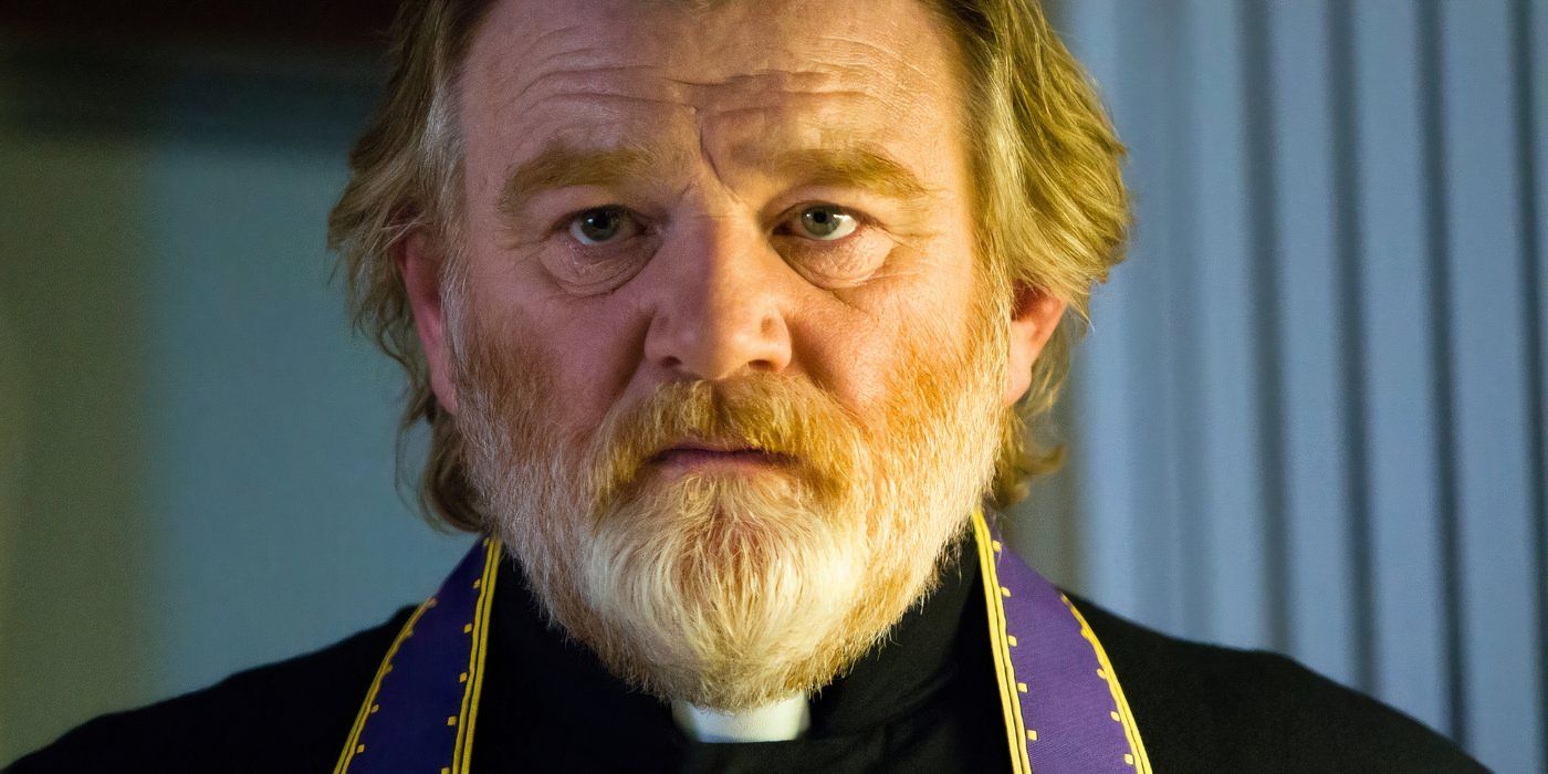 Brendan Gleeson jako zamyślony ojciec James w filmie Calvary (2014)