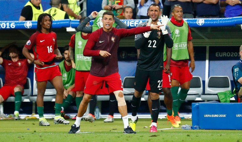 Piłka nożna Piłka nożna - Portugalia v Francja - EURO 2016 - Finał - Stade de France, Saint-Denis pod Paryżem, Francja - 10/7/16 