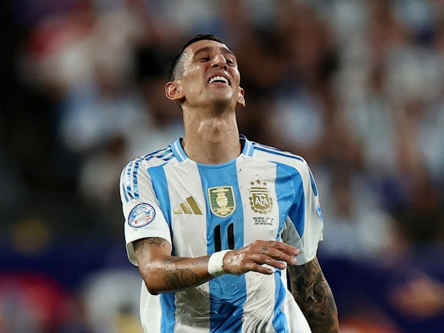 Argentyńczyk Angel Di Maria reaguje 9 lipca 2024 r.