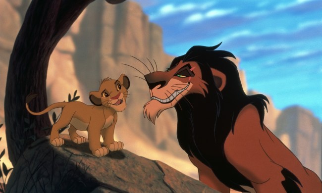 KRÓL LEW, Simba (głos: Jonathan Taylor Thomas), Blizna (głos: Jeremy Irons), 1994. ©Walt Disney Picture / dzięki uprzejmości Everett Collection