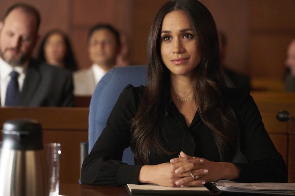 Meghan Markle jako Rachel Zane w filmie „Suits”.