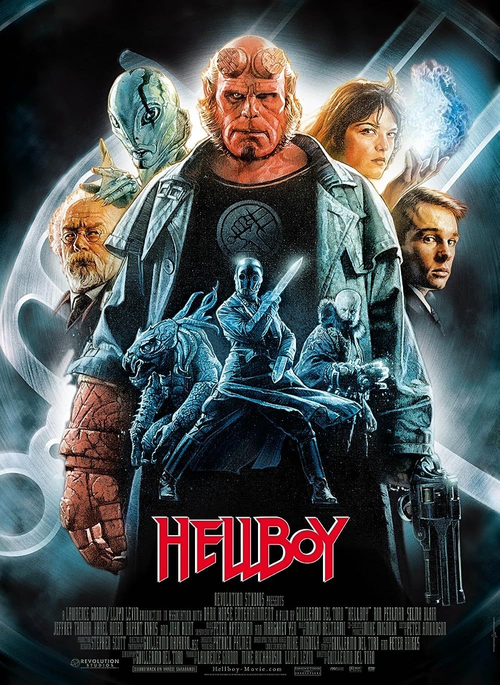 Hellboy i obsada na plakacie Hellboya