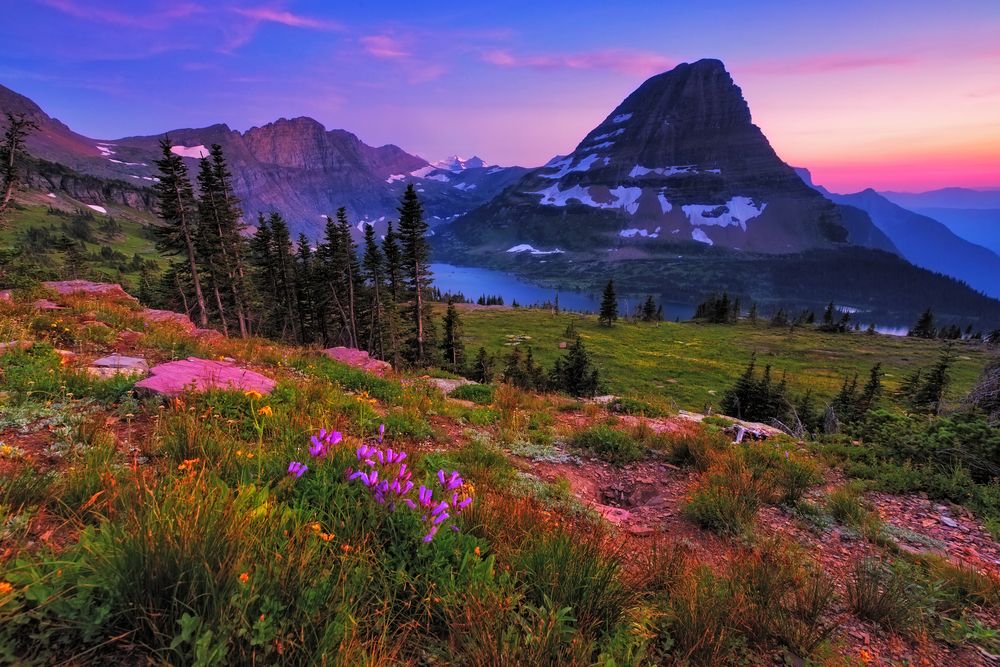 Szlak Hidden Lake, Logan Pass, Glacier National Park, Montana, USA