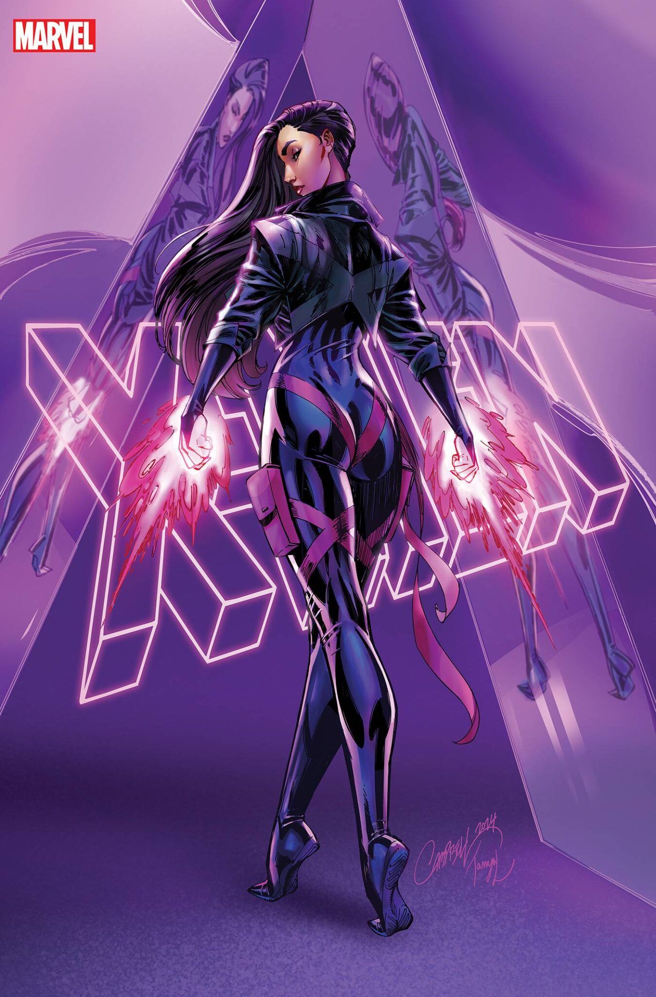 Psylocke narysowana przez J. Scotta Campbella