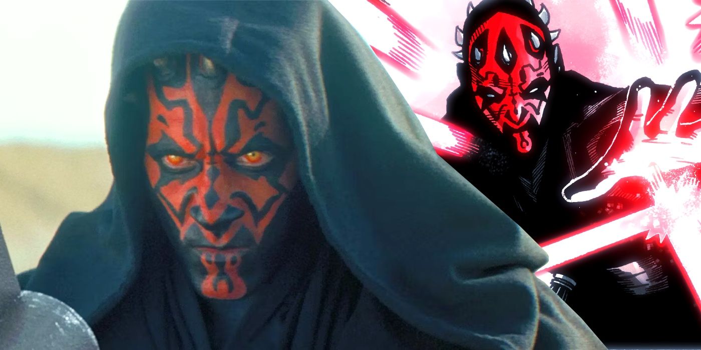 Darth Maul Phantom Menace i używanie Mocy Niestandardowy obraz Star Wars