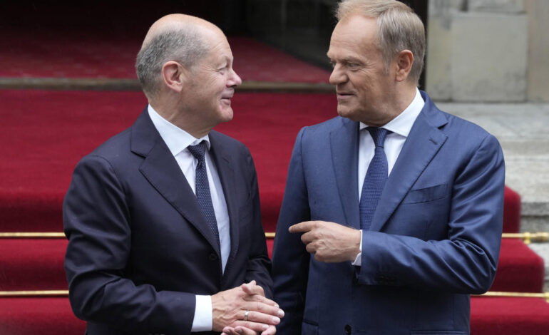 Przywódcy Polski i Niemiec spotykają się, aby naprawić napięte stosunki i omówić bezpieczeństwo Europy