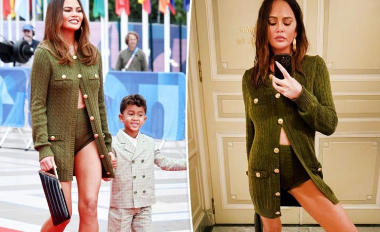 Chrissy Teigen odpowiada trollom, którzy skrytykowali jej strój na ceremonię otwarcia Igrzysk Olimpijskich w Paryżu w 2024 r.