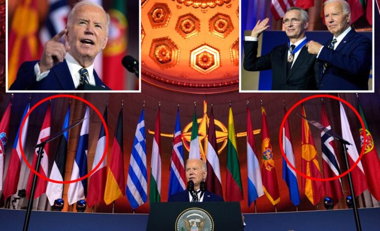 Biden trzyma się prompterów, wręczając szefowi NATO Medal Wolności na rozpoczęcie 75. szczytu