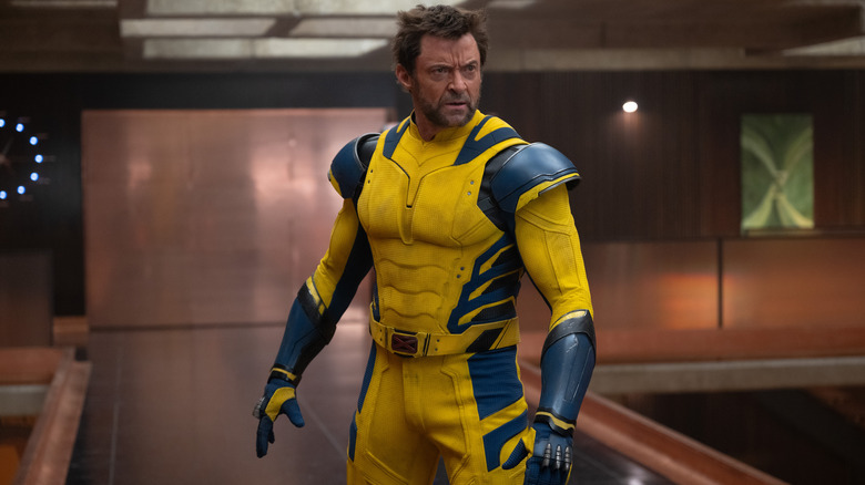 Hugh Jackman jako Wolverine Deadpool i kostium Wolverine w kolorze adamantium yellow