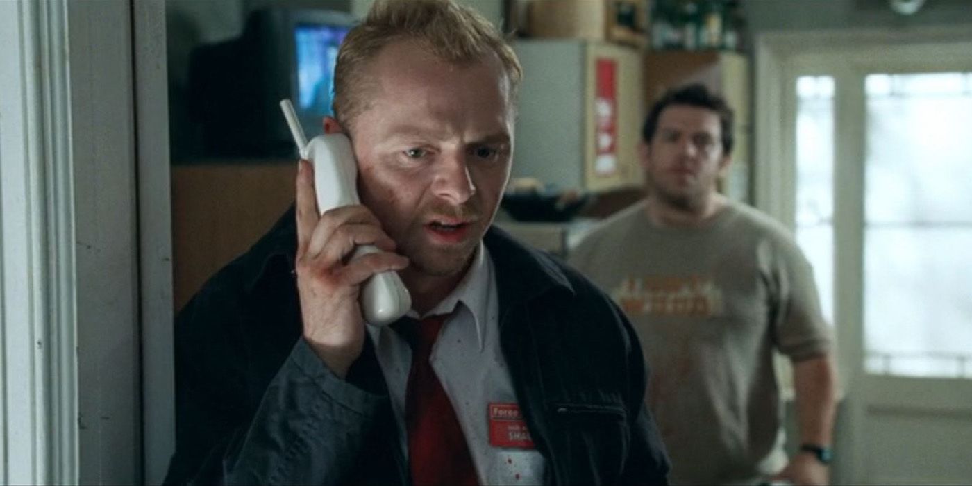 Shaun rozmawia ze swoją mamą w Shaun of the Dead