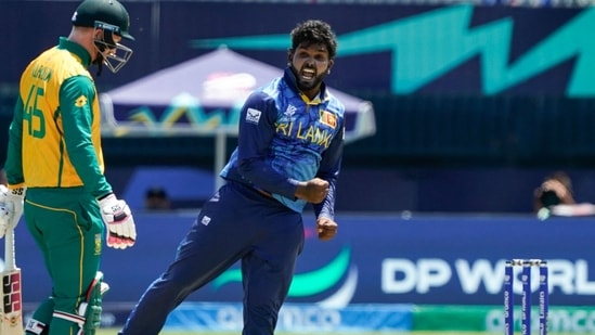 Wanindu Hasaranga ze Sri Lanki podczas Mistrzostw Świata T20 2024 (AFP)