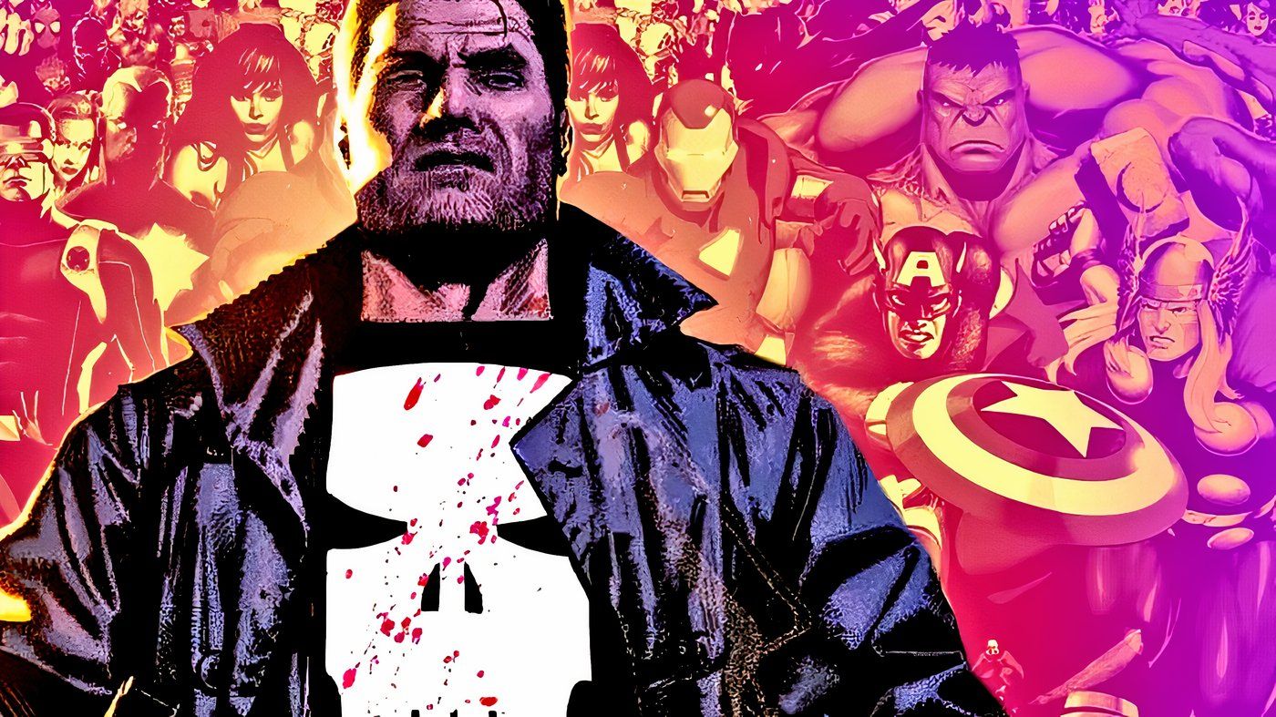 Punisher mający za sobą całe uniwersum Marvela.