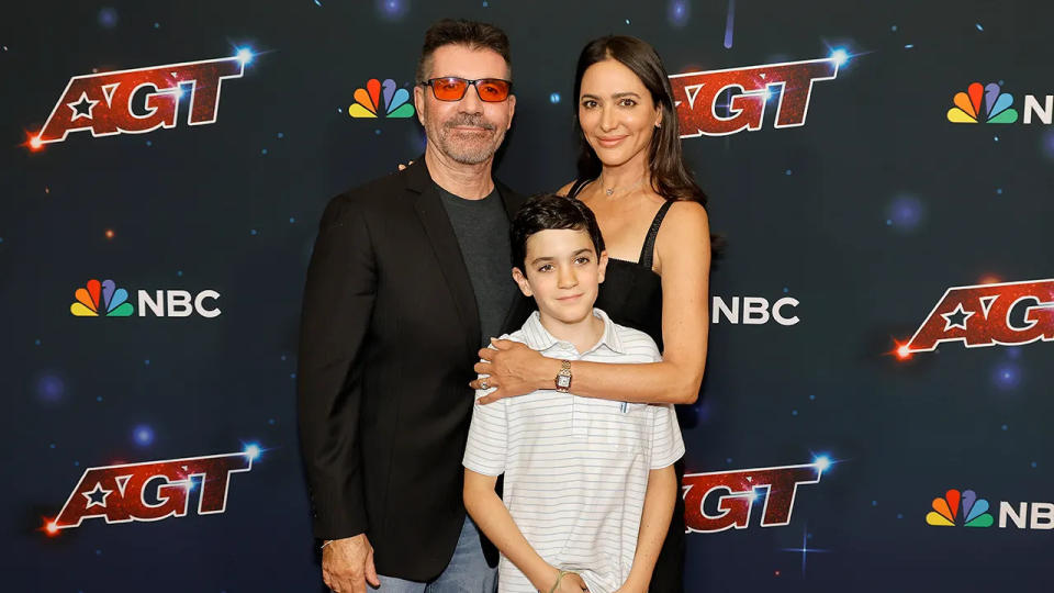 Simon Cowell, Lauren Silverman i ich syn Eric pozują razem