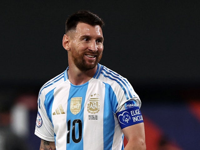 Lionel Messi w akcji dla Argentyny w czerwcu 2024 roku.