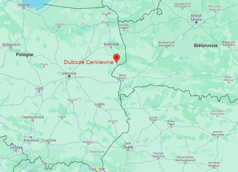 Dubicze Cerkiewne znajdują się w regionie podalskim, który jest ściśle monitorowany przez polskie władze | Źródło: Zrzut ekranu Google Maps