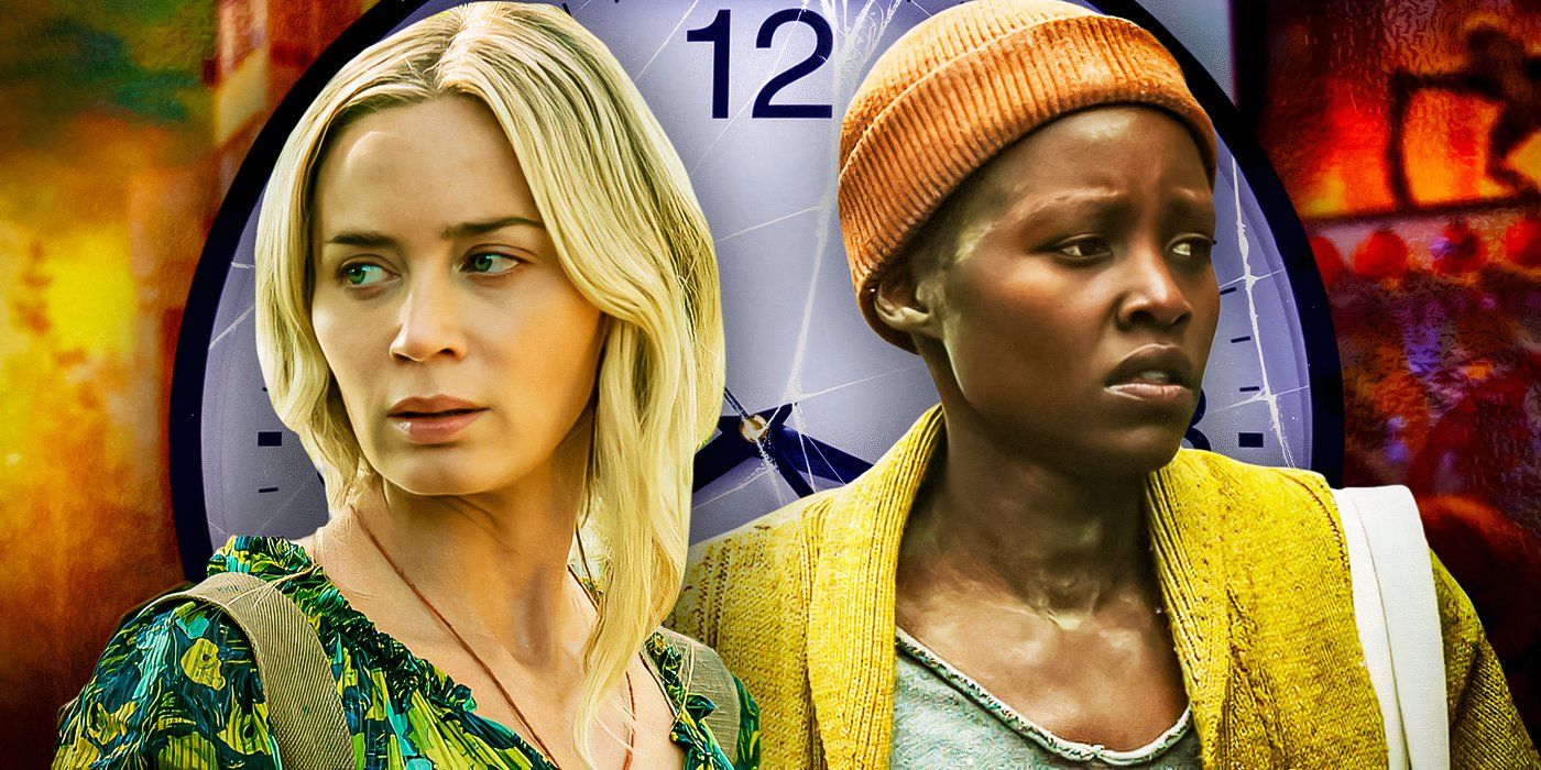 Emily Blunt jako Evelyn Abbott i Lupita Nyong'o jako Sam z filmów Ciche miejsce