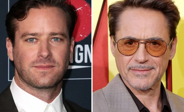 Armie Hammer zaprzecza, że ​​Robert Downey Jr. zapłacił za rehabilitację, ale udzielił porady