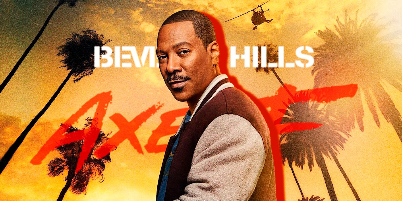 Axel Foley (aktor Eddie Murphy) przed logo Gliniarza z Beverly Hills: Axel F.