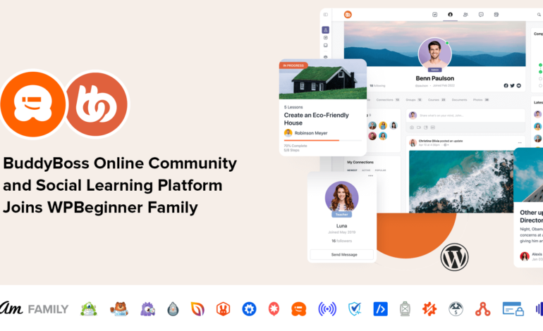 Witamy BuddyBoss w rodzinie produktów WPBeginner