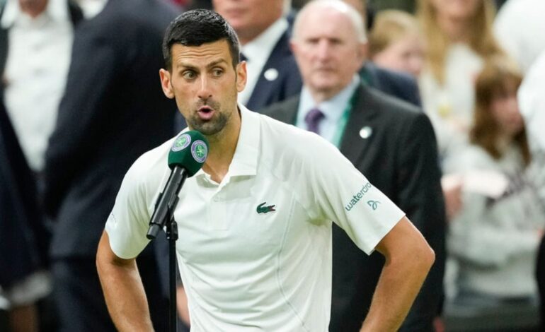 Wimbledon: Novak Djokovic wychodzi z wywiadu dla BBC po tym, jak był stale zaczepiany o kontrowersyjną walkę na korcie z fanami | OBEJRZYJ