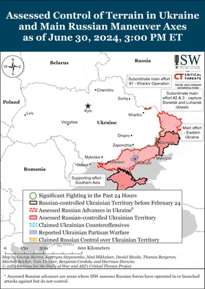 Ocena rosyjskiej kampanii ofensywnej ISW, 30 czerwca 2024 r.