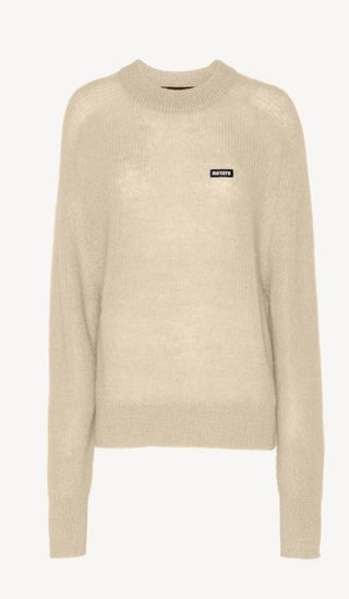 Sweter z logo Light Knit w kolorze kremowym