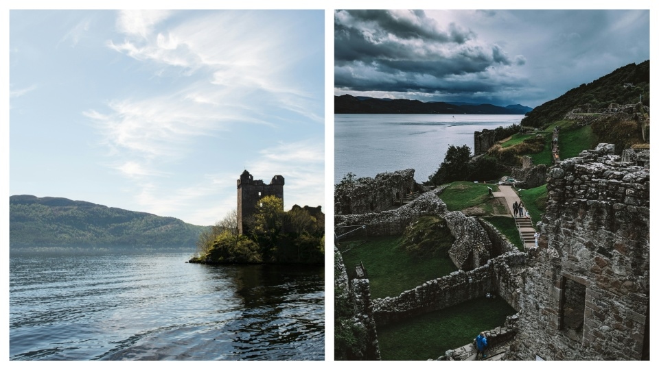 Jezioro Loch Ness zachwyca urodą, którą podkreślają ruiny zamku Urquhart wzdłuż jego brzegu(Unsplash)