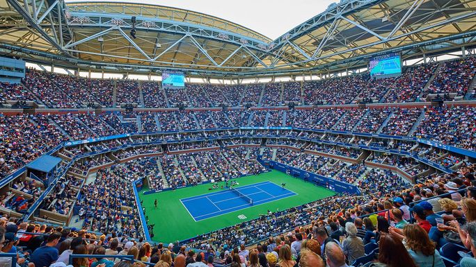 US Open na stadionie Arthura Ashe w dzielnicy Queens w Nowym Jorku