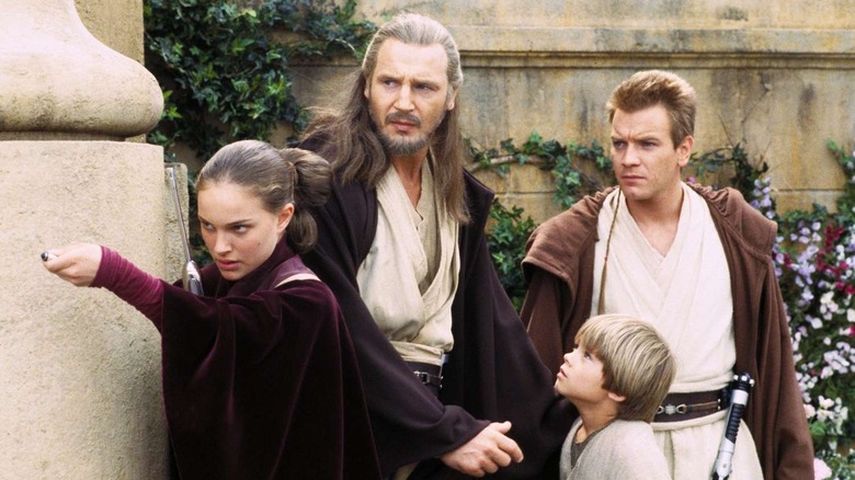 Gwiezdne Wojny: Mroczne Widmo, Padme, Qui-Gon, Anakin, Obi-Wan