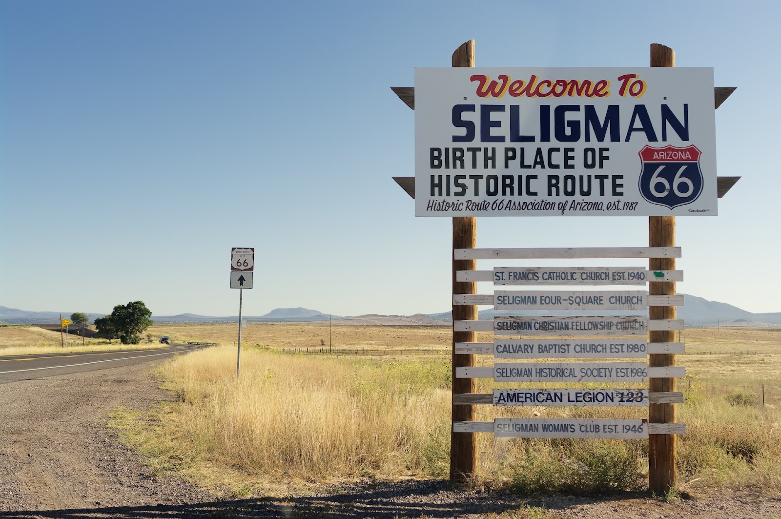 Znak Seligman, AZ na Route 66