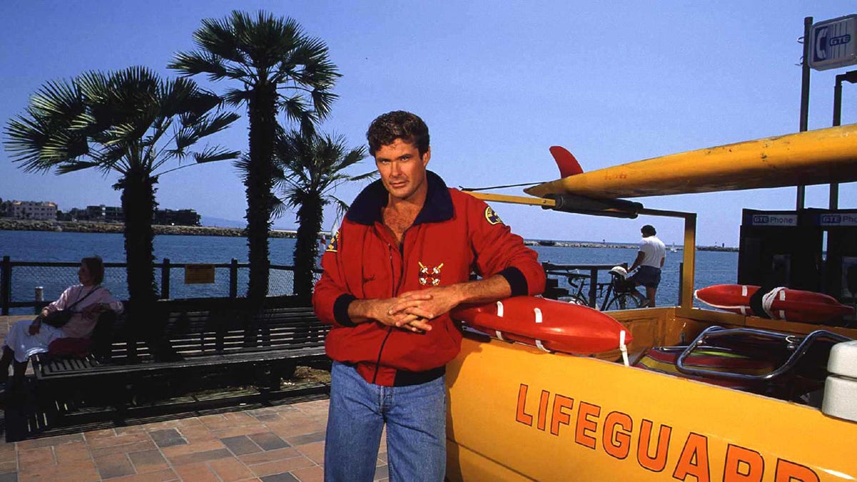 David Hasselhoff w kostiumie do Baywatch