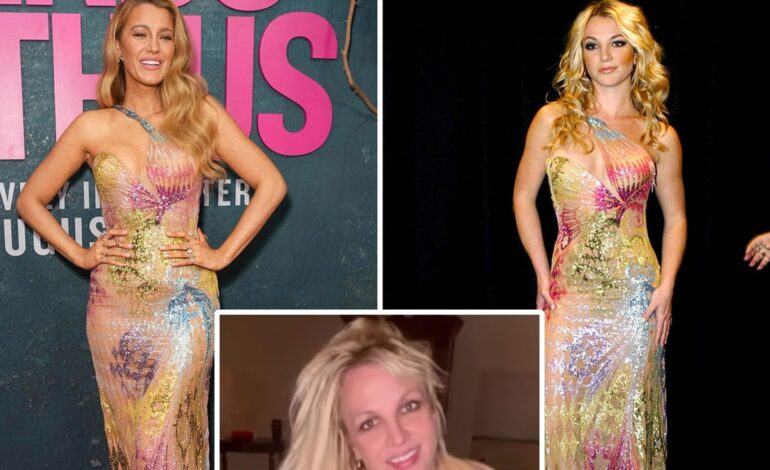 Britney nosi „odświeżoną” sukienkę Versace po występie Blake Lively na czerwonym dywanie