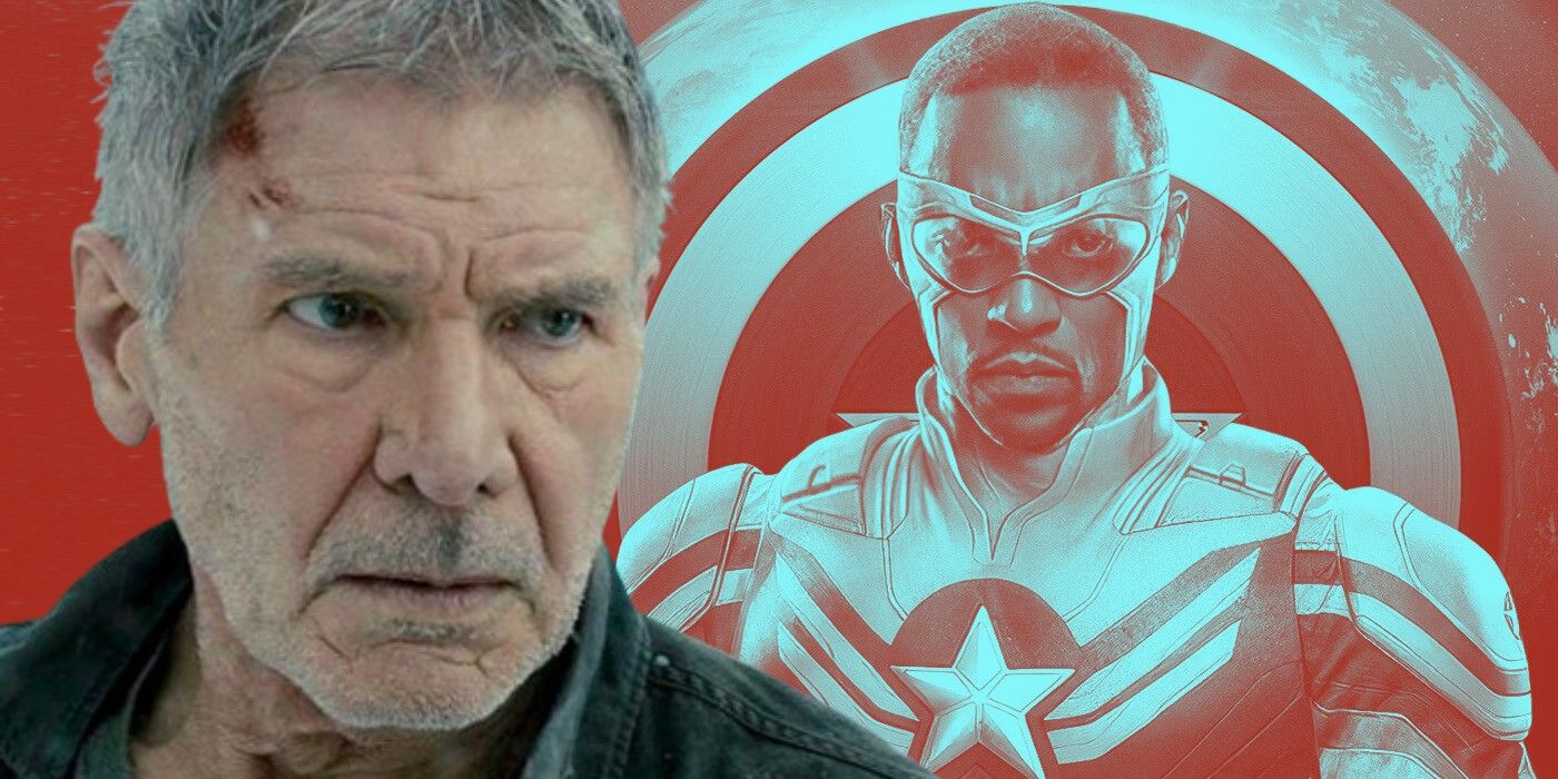 Harrison Ford wygląda na pokonanego w filmie Blade Runner 2049, a Anthony Mackie jako Kapitan Ameryka.