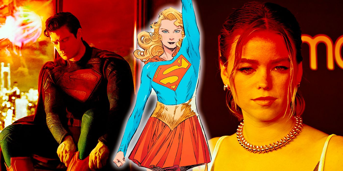 Komiks Supergirl Woman of Tomorrow oraz Milly Alcock i Superman David Corenswet