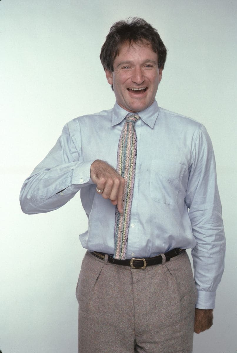 Aktor i komik Robin Williams został sfotografowany w kwietniu 1984 r. (Zdjęcie: Jack Mitchell/Getty Images)