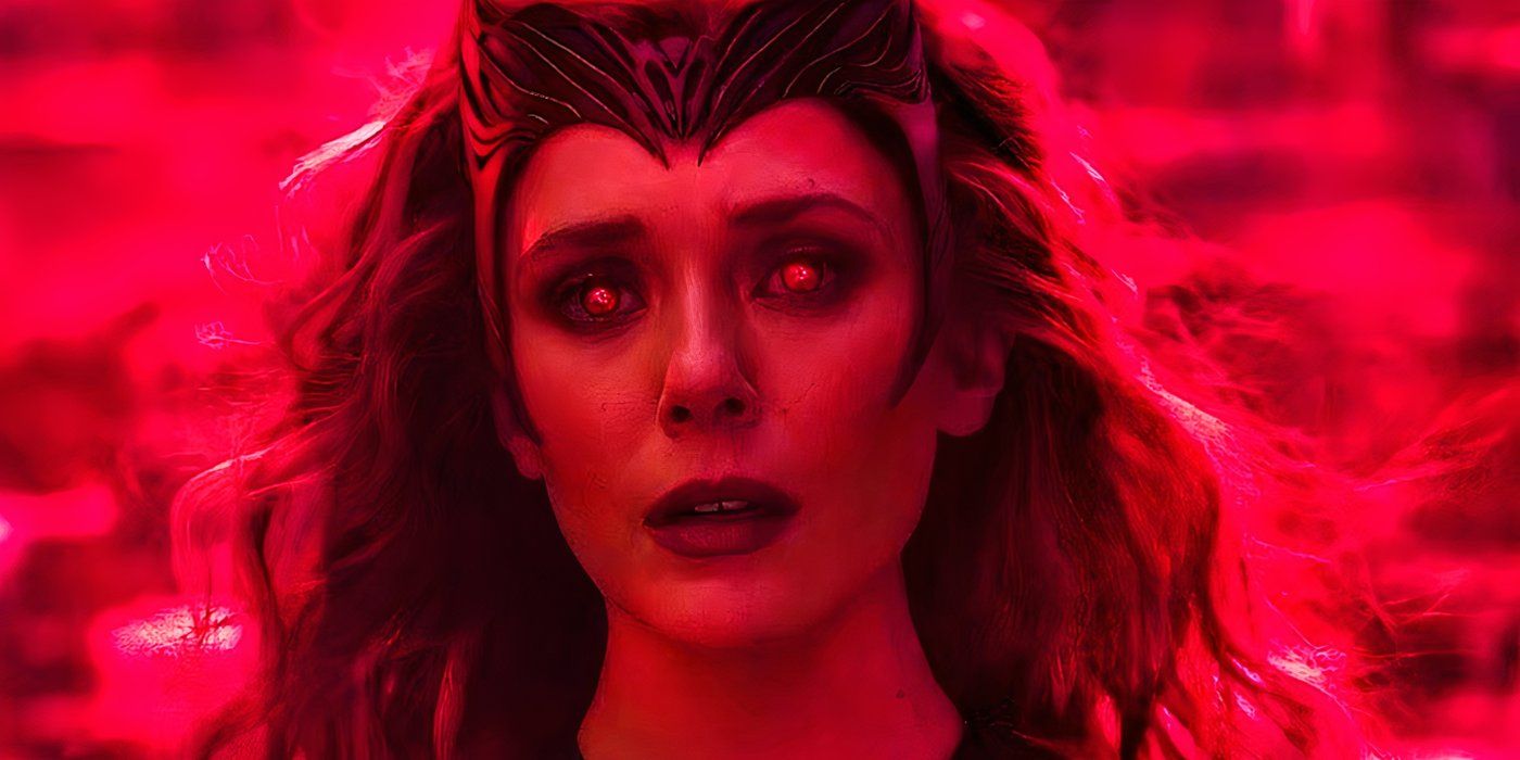 Scarlet Witch ze świecącymi oczami w WandaVision