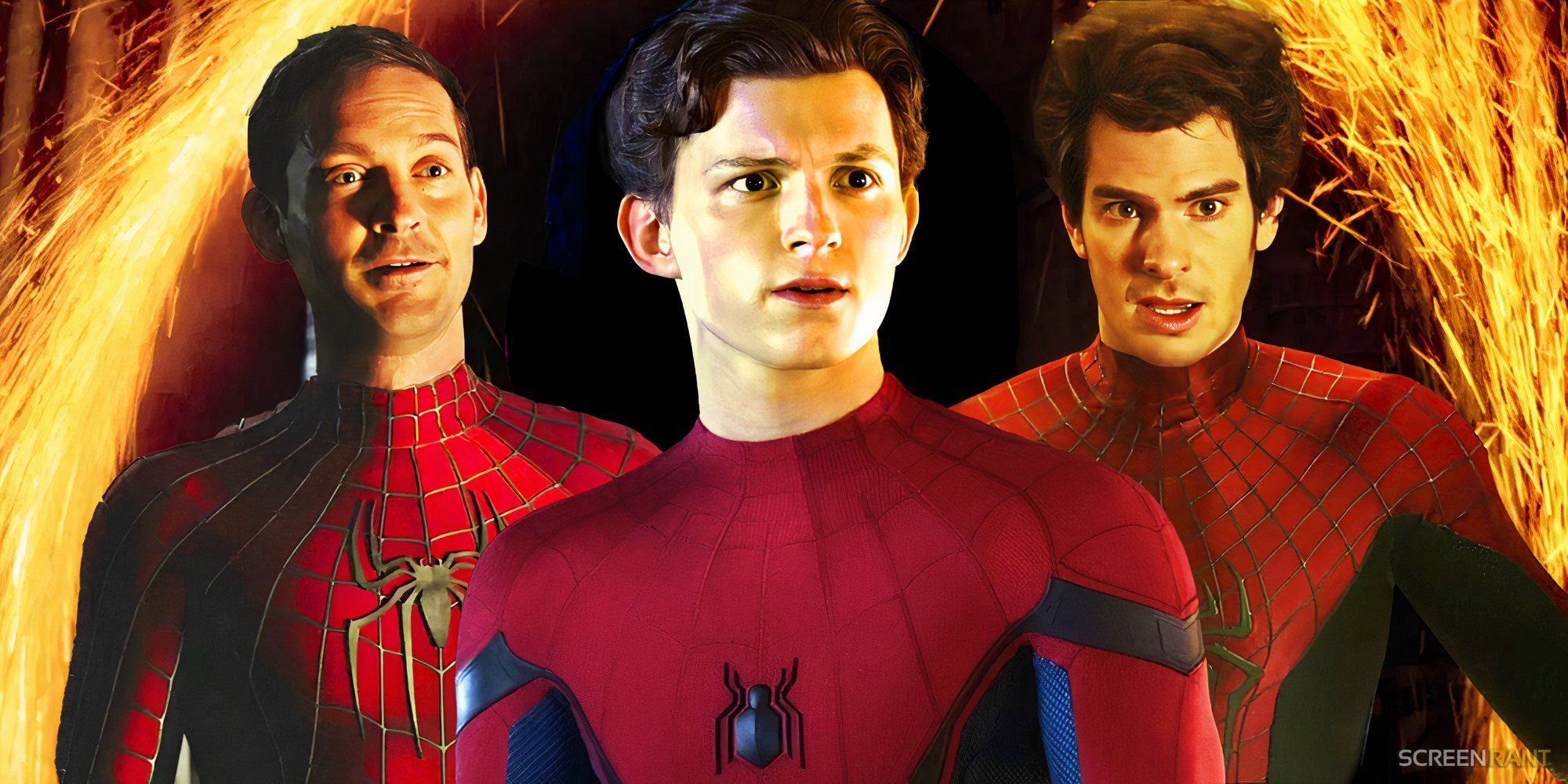 Tobey Maguire, Andrew Garfield i Tom Holland wcielają się w Spider-Man: Bez drogi do domu