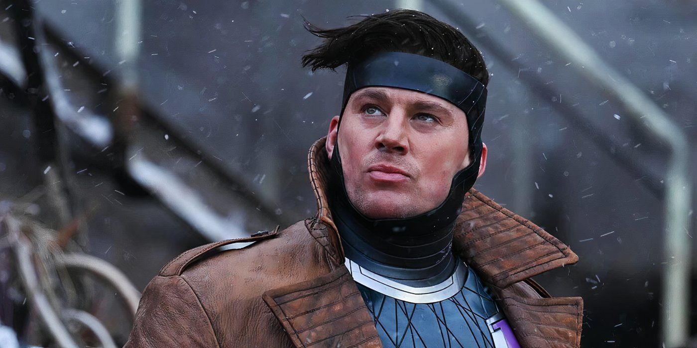 Channing Tatum jako Gambit patrzący w górę w Deadpool i Wolverine