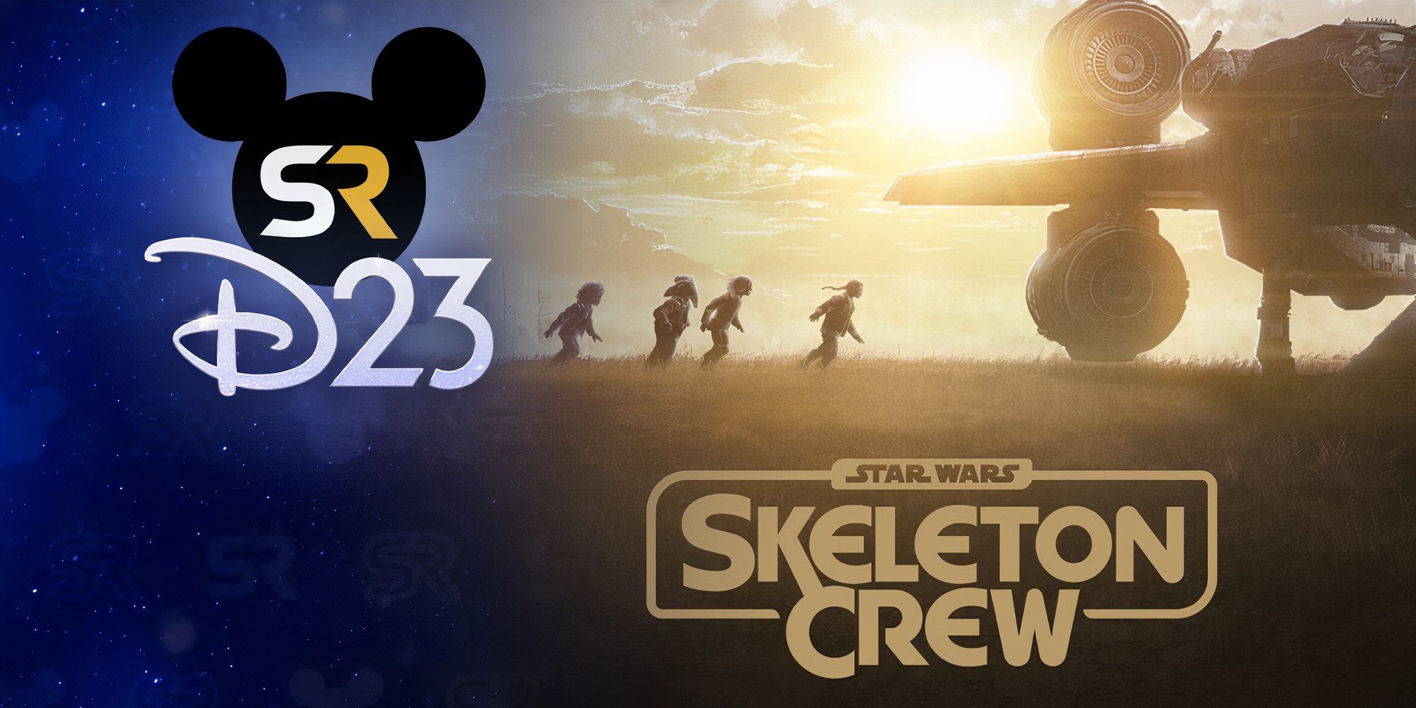 Plakat do filmu Star Wars Skeleton Crew (2024) z nakładką D23