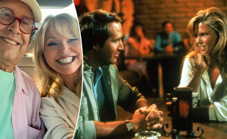 Christie Brinkley i Chevy Chase cieszą się ze spotkania w „National Lampoon’s Vacation”