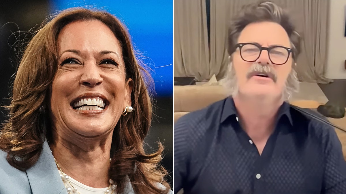 Kamala Harris i Nick Offerman